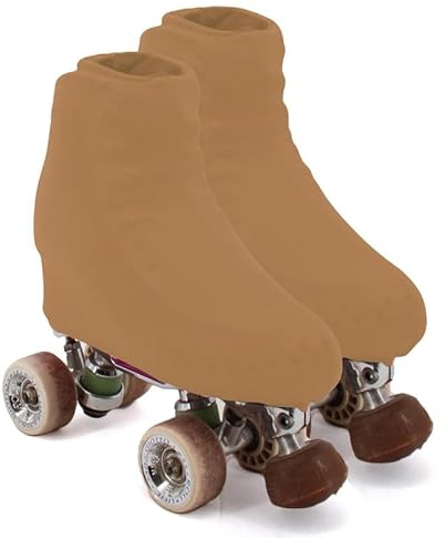 Aquilone - Cubrepatines de 100 Denier, para Patinaje, protección para Patines de Ruedas, con Punta Reforzada, para Patinaje artístico o Deportivo, Fabricado en Italia (Natural, 39/42)