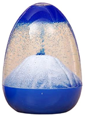 Sanduhr,Flüssige Vulkanische Ei Eruption Sanduhr Timer,Flüssigkeitsöl Sanduhr mit Basis,Dekompressionsölleck Schreibtisch Spielzeug Geschenk,Innovative Sanduhr Handwerk Glas Ornamente Sanduhr (Blau)