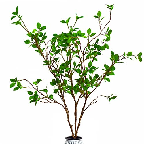 FeiLix 3 rami artificiali con foglia, steli di verde artificiale da 100 cm, rami di ulivo finti per riempire vasi, ramoscelli artificiali secchi decorativi pieghevoli per negozio, giardino, ufficio,