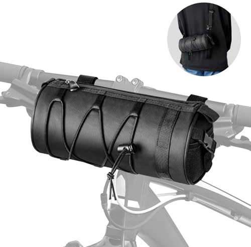 Corpower Bolsa Manillar Bicicleta, 2.5L Bolsa para Manillar de Bicicleta Impermeable Bolsa Frontal para Bicicleta, Bolsa Bicicleta Manillar con Correa, para Bicicleta de Montaña y de Carretera