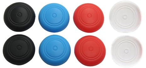 4 Pairs Silicone Joystick Thumb Stick Caps Replacement Button Caps Controller Grip Covers Protective Accessories for Switch Lite Gamepads 3D Grips