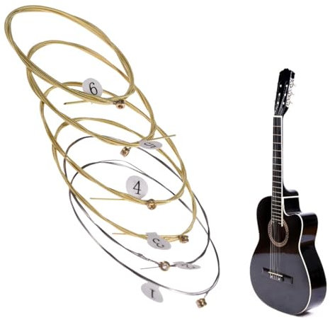 6 Stück Gitarrensaiten Konzertgitarre, Saiten für Akustikgitarre, Ersatz für Gitarrenteile, Musikinstrumente für Akustikgitarre, Konzertgitarre und Klassische Gitarre