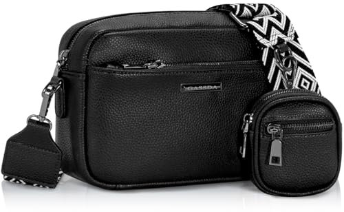 GASSDA Umhängetasche Damen PU Leder Crossbody Bag Handtasche Damen Kleine Taschen mit Abnehmbarem Schultergurt