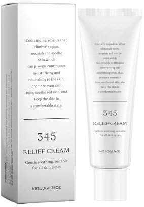 345 Crema Relief Crema, 345 Barrier Cream Cura quotidiana del viso, Blemish Relief Care, Lenitivo Recupero & Umidità, Crema idratante lenitiva coreana per tutti i tipi di pelle
