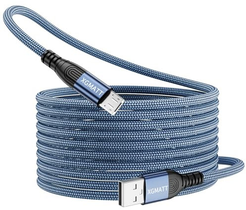 XGMATT Micro USB Kabel 5M,Nylon USB Kabel High Speed Android Handy Ladekabel für Samsung Galaxy S7/ S6/ J7/ Note 5,Xiaomi,Huawei, Wiko,Motorola,Nokia,Kindle