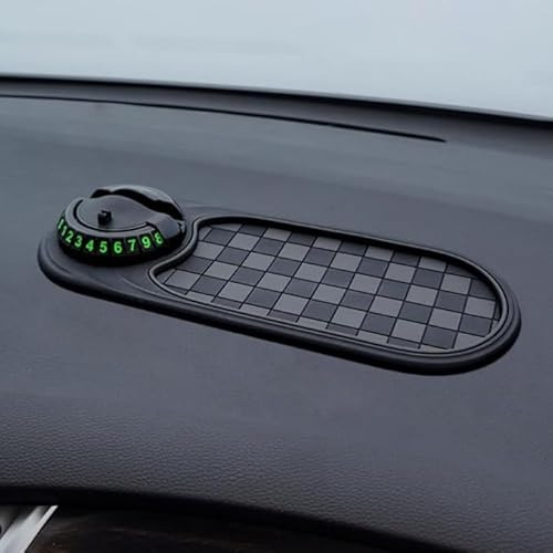 Tapete antideslizante multifunción para coche, soporte para teléfono móvil, almohadilla giratoria antideslizante para salpicadero, con almohadilla de aparcamiento temporal para teléfonos, gafas de sol