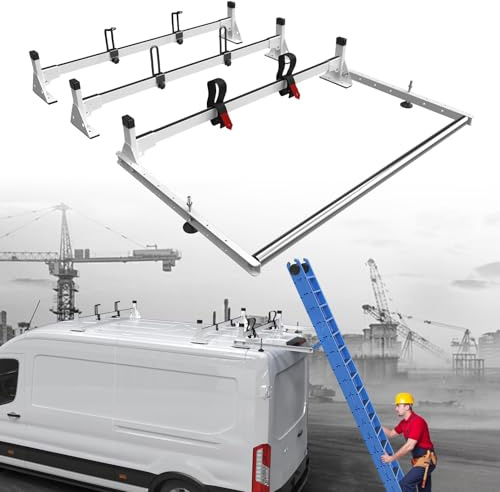 StarONE 54 Van Ladder Rack with 36 Cargo Roller Fit for 2015-2023 Ford Transit 150/250/350 ONLY - NOT for Transit Connect | No‑Drill Required