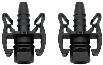 HAFRILY Car Water Tank Water Hose Straight Connect Connector for Peugeot for Citroen High Temperature Resistant, Antifreeze Coolant Quick Connectors Accessories (2Pcs Black)