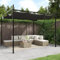 Cozynest UV-beständig Überdachung Vordach für Garten Terrasse, Gartenpavillon Sonnnenschutz Pergola mit Schiebedach Anthrazit 295x292x230 cm