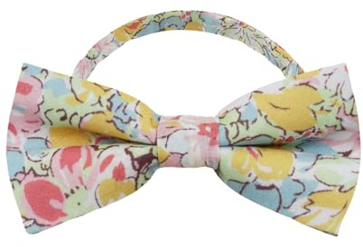 Gsyziux Bow Tie for Boys, Floral Printed Kids Bowtie Adjustable Pre Tied Boy Bow ties for Wedding Party (12)