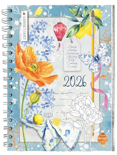 Daphne's Diary Journal Planificateur Quotidien 2026 | Agenda Quotidien avec Designs Créatifs, Aperçus Mensuels Dépliables, Listes de Courses | Planner Hebdomadaire Décoratif et Carnet de Scrapbooking