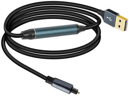 LLINthy USB Auf Optisch Sound Adapter Auf SPDIF Digitalkonverter Für Computer Laptop Verbindung Mit Optischem Sound Adapter