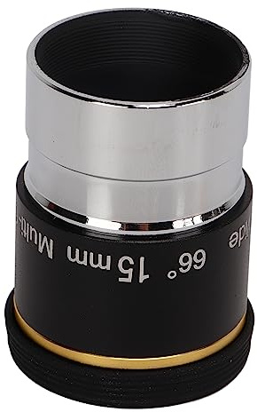 CFTGIW Oculaire de Télescope Grand Angle de 1,25 Pouces, 15 Mm, 66 Degrés, Accessoire de Télescope Astronomique pour Observer Les Paysages, Les Objets Célestes Lumineux, Diamètre des Nébuleuses en