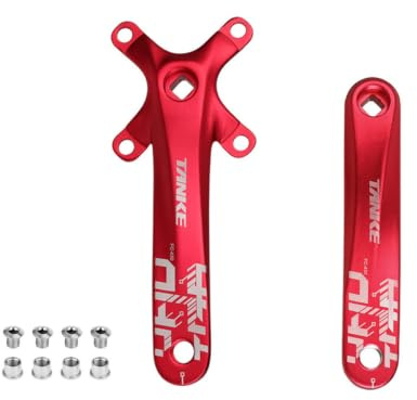 LSRRYD Fyrkantigt hål mountainbike vevarm vänster/höger vev | Aluminiumlegering, för enkel kedjering, 104 mm bult cirkeldiameter