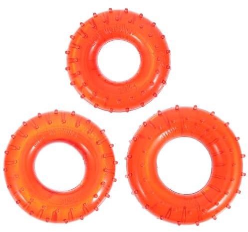 SHINEOFI 3 Pièces Anneaux de Renforcement Force de Préhension, Anneaux de Massage Doigts, PVC Rond, 20kg 30kg 40kg, pour Escalade et Rééducation des Doigts Couleur Couleur Aléatoire