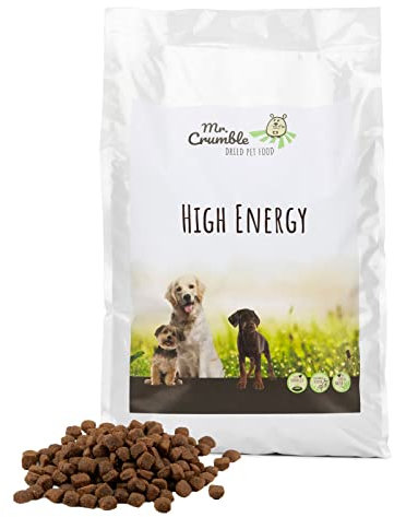 Mr. Crumble Dried Pet Food Hundefutter trocken High Energy Leistungsfutter für Erwachsene Hunde 15 kg