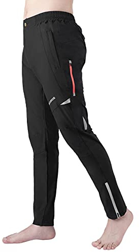 ROCKBROS Mens Cycling Bike Pants Quick-Dry Outdoor Mountain Running Hiking Gear Black