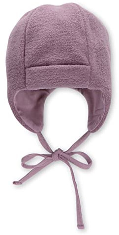 Sterntaler Baby Mädchen Mütze Melange - Kappe Kinder aus Recyceltem Microfleece Mit Bindeband - Lila, 39