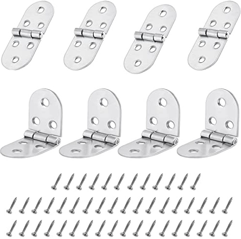 8 pezzi, Flip Top Pieghevole Cerniera, Cerniere Pieghevoli da Tavolo, Flip Top Cerniera, per Armadietti da Tavolo, Armadi, Porte In Legno, Accessori per Mobili, Tavolo Pieghevole