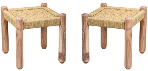 Lot de 2 tabourets de Style bohème Josue, 36 cm