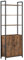 VASAGLE Bücherregal, 6 Ebenen, Regal, Standregal mit Türen, Metallrahmen, verstellbaren Ablagen, 24 x 60 x 159,5 cm, für Wohnzimmer, Schlafzimmer, vintagebraun-tintenschwarz LLS133K01
