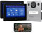GOLIATH Basic Video Türsprechanlage, 2 Draht Bus, 2X 7 Monitor, Unterputz Türklingel mit Kamera, Gegensprechanlage mit Türöffner und Klingel, 1 Familienhaus, Plug & Play, Smartphone App, AV-BLS-08U
