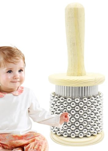 Musikinstrument | Edelstahl Bead | Handheld Shaker | Holzgriff Percussion Shaker, Percussion Instrumente, Handheld Percussion, Bead Shaker