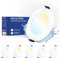 Schiele LED Einbaustrahler 230V,6 x 5W LED Spot Warmweiß Naturweiß Kaltweiß 3000K/4000K/6000K,Deckenspots Einbaustrahler LED Weiß 400Lm,EinbauØ75-90mm,IP44 LED Einbauleuchten für Badezimmer Küche