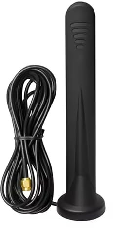 Antena WiFi 5G con Conector SMA | Antena Externa Omnidireccional de Banda LTE 15dBi con Base Magnética | Antena Amplificadora de Señal para Tarjeta de Red WiFi PCI-E, Cámara IP de Seguridad, Router