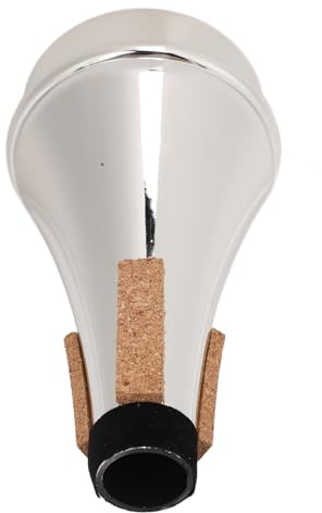 WALFRONT Trompetendämpfer, ABS-Material, Leichter Übungsschalldämpfer mit Geräuschreduzierung für Anfänger und Jazz-Enthusiasten (SILVER)