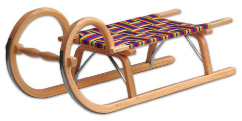 Ress Gebirgsrodel 100 cm Gurtsitz, Natur lackiert, Qualität Made in Germany