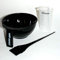 Hair Tools 3Pcs Hair Colouring Set - Hair Dye Bowl and Brush Set with Peroxide Measure. Hair Dye Tool Set, Hair Tint Bowl and Brush Set in Black. Hair Dye Brush and Bowl for Hair Salon.