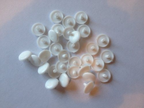 Hinge and Bracket Supplies Screw Hole Cover Cap Pack 50 White Confirmat Screw Cover 13Mm Dia X 3Mm Pin