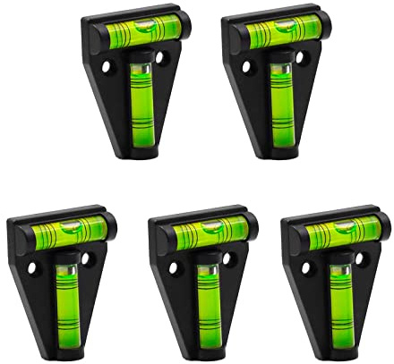 XTVTX 5PCS Livella a bolla con livella a T da, livella a bolla multiuso a 2 vie livella a bolla tipo T per camper, macchine, mobili, treppiedi, attrezzatura fotografica