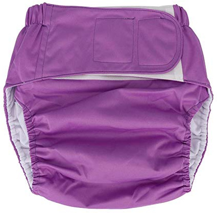 Stoffwindel für Erwachsene, Wasserdicht, Waschbar, Wiederverwendbar, Stoffwindeln für Erwachsene, Saugfähige Unterwäsche für Männer oder Frauen(Windel lila)