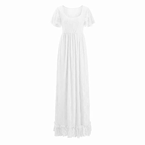 Trailrest Umstandskleider Festlich Schwangerschaftskleid Stillhemd Damen Geburt Geburtskleid Umstandsbrautkleid Damennachthemden für Schwangere und Stillzeit
