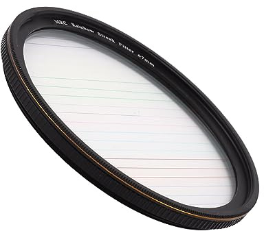 Färgstarkt Streak Star-filter för Nattscener, Professionella Kamerafilter för Specialeffekter med Premium Optiskt Glas, Kompakt och Bärbart (67 mm)