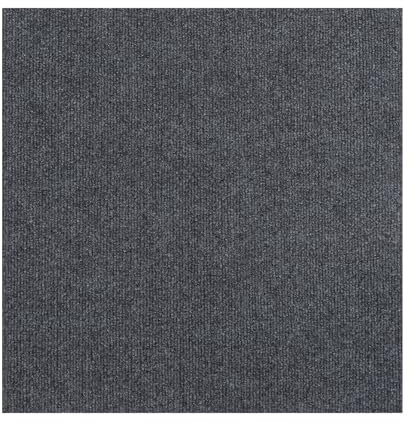 DeeDuud Teppichfliesen Selbstklebend 20 Stück Set, 50x50cm Teppich Fliesen Rutschfestigkeit Geräuschreduzierung Modern Stil Teppich Puzzle (Dunkelgrau)