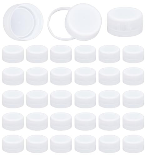 OLYCRAFT 50pz tappi per bottiglie di plastica tappi a vite bianchi, diametro interno 28.5 mm, coperchi a tenuta manomissione per bottiglie di succo