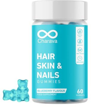 Charava Biotin Gummies for Hair and Nail Growth – High Strength 2500mcg – Vitamin Supplement for Women & Men – Supports Thicker Hair, Glowing Skin & Stronger Nails – Vegan– 60 Gummies