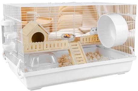 RTTZBOZ Hamsterbur, Råttburar Och Livsmiljöer, Bur för Smådjur, Inhägnad Igelkott, Musbur för Sällskapsmöss med Tillbehör, för Hamstrar Möss Gerbiler och Andra Små Husdjur