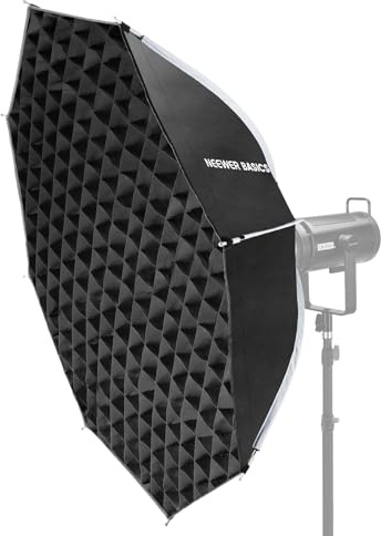NEEWER BASICS Parabolic Softbox, 47.2 Bowens Mount Soft Box, Light Diffusers/Grid/Bag, Compatible with Aputure 150c Compatible with Godox SL60w NEEWER FS300C FS230C FS150B HB80C CB200C Q6 Q300, NS66P