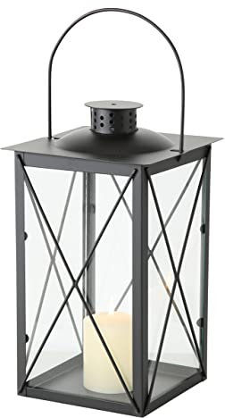 Boltze Laterne Farol (Dekoration für Innen-/Außenbereich, Material Eisen schwarz, Maße 17x17x30 cm) 3548800