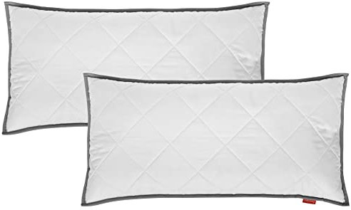liebling 194586 2er Set Kopfkissen | Steppkissen | atmungsaktives Top Cool Gewebe | Höhenverstellbar | Mikrofaser | Made in EU | Ökotex 100 | Waschbar 60 Grad | 40 x 80 cm, weiß