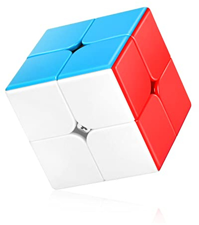 TOYESS Speed Cube 2x2 Stickerless, Smooth Magic Cube 2x2x2, Professional Puzzle Cube, Brain Teasers Toys, Stocking Filler for Kids & Adults