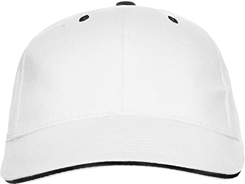 KINKIES Färgad barnkeps i 100 % bomull - Baseballkeps för flickor och pojkar, med ventilationshål och kardborreband, Vit, one size