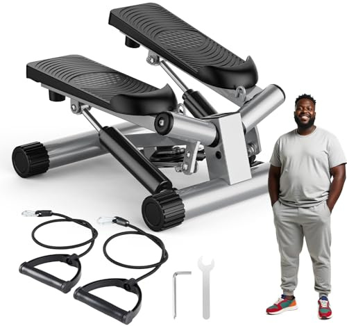 OLIXIS Stepper per l'esercizio a casa, mini stepper macchina per esercizi da uomo, Twist Step con bande di resistenza, attrezzatura per la perdita di peso cardio, fitness a casa
