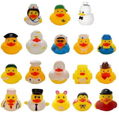 18 Uds Pequeños Patos De Juguete Amarillos, Mini Patos De Goma, Patos De Goma Para Decoración De Coches, Patos De Goma Flotantes, Lindos Juguetes De Patos De Goma