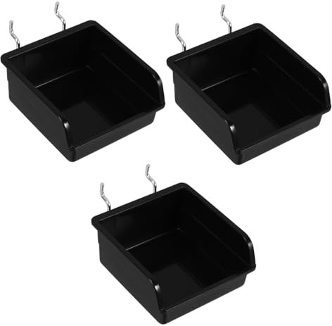 Tofficu 3pièces Bacs De Rangement pour Panneaux Perforés pour Bureau Et Garage Conteneurs à Outils Portables pour Vis Et Boulons
