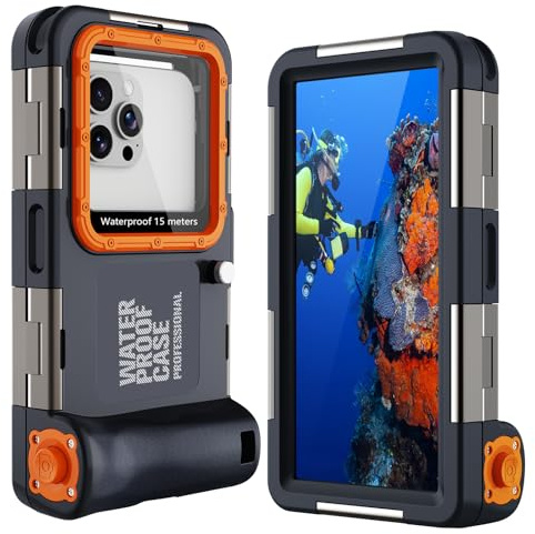 Funda Impermeable móvil Universal Buceo Profesional subacuático Funda para teléfono móvil para iPhone 17 Pro 17 Air 16 17 Pro MAX 16e16Plus 16 Pro 15 Plus 15 Pro 15 Pro MAX 14 Plus 14 Pro 1314 Pro Max